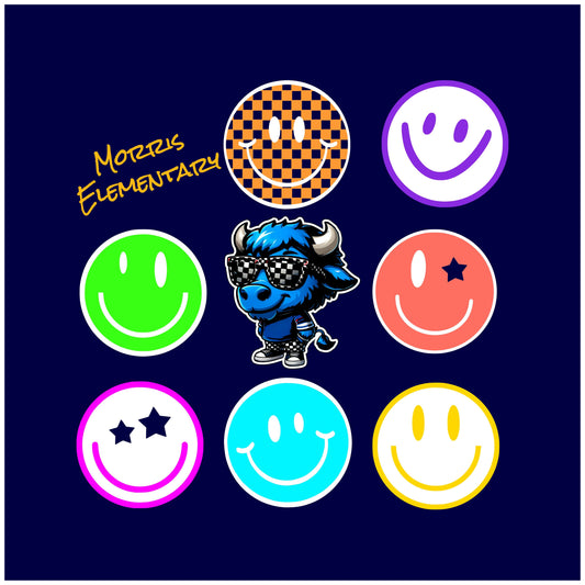 2025 Morris Elementary Smiley Mascot Apparel Collection