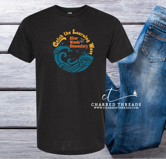 2024 River Woods Elementary Catch the Learning Wave Short Sleeve T-Shirt