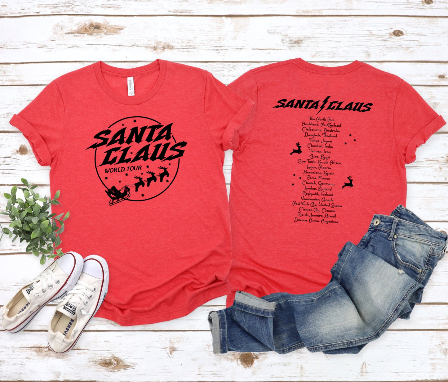 Santa Claus World Tour Short Sleeve Shirt