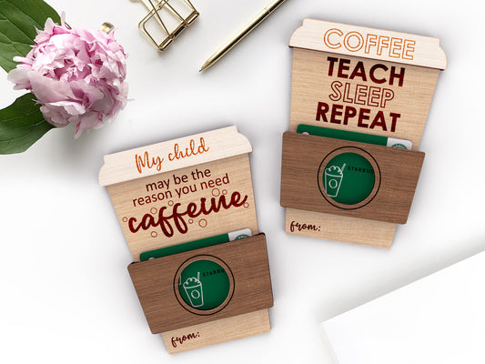 Coffee Cup Teacher Gift Card Holder