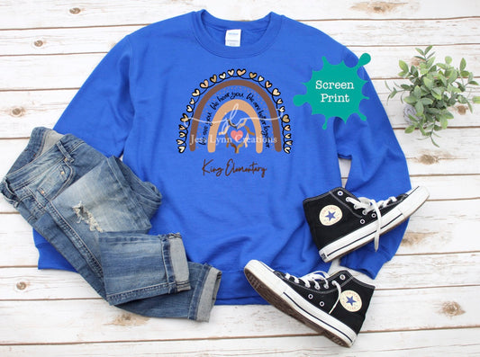 2021 King Elementary Boho Rainbow Crewneck Sweatshirt