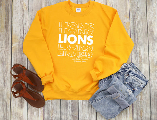 2022 King Elementary Stacked Lions Crewneck Sweatshirt