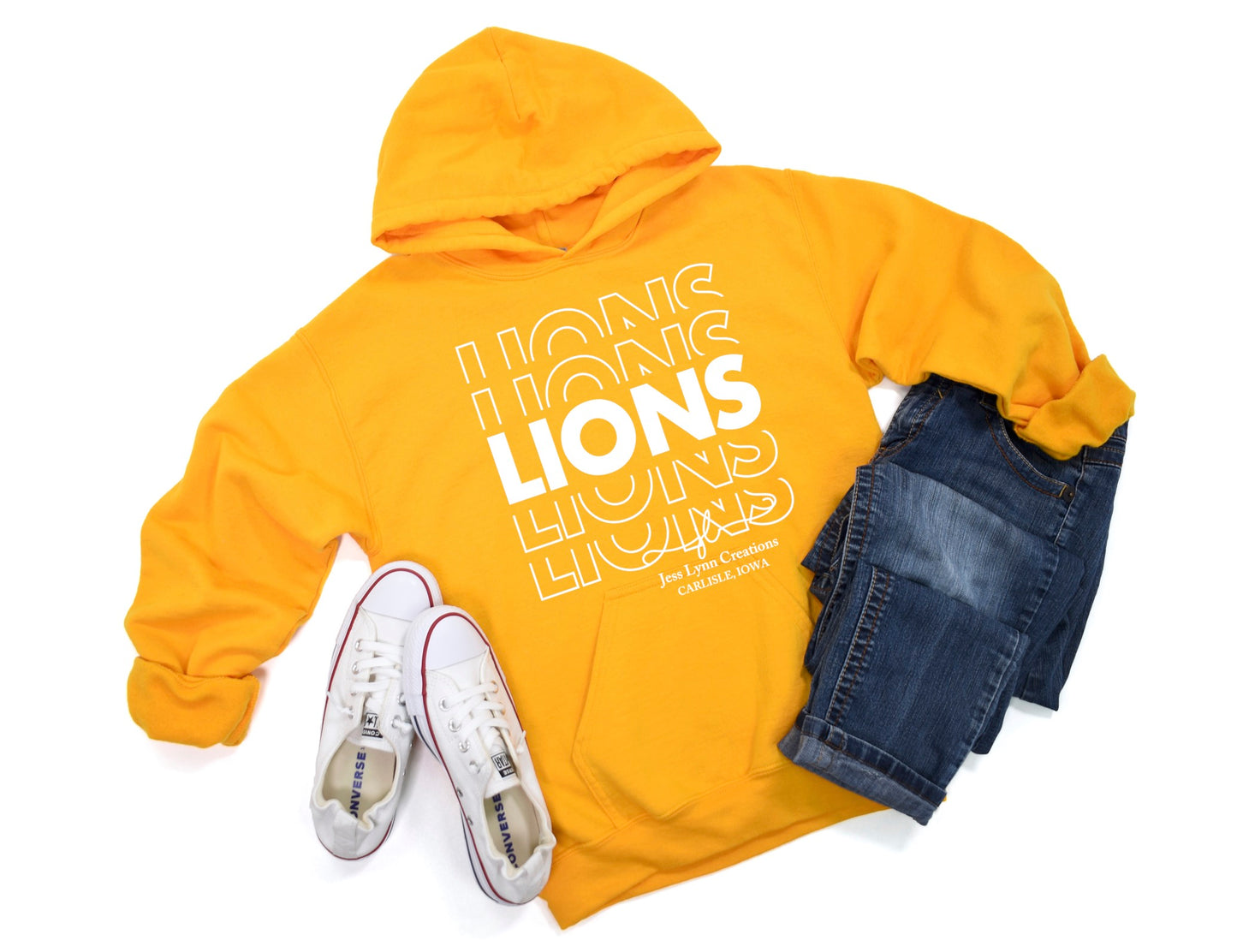 2022 King Elementary Stacked Lions Hooded Sweatshirt