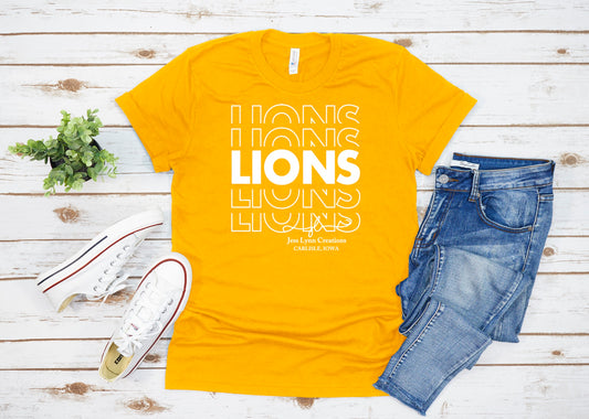 2022 King Elementary Stacked Lions Short Sleeve Shirt