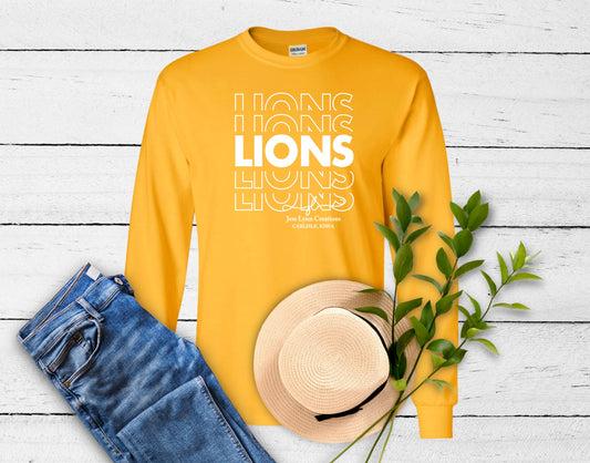 2022 King Elementary Stacked Lions Long Sleeve Shirt