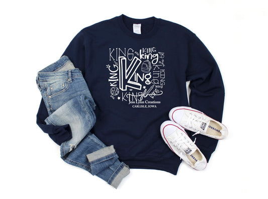 2022 King Elementary Typography Long Sleeve Shirt