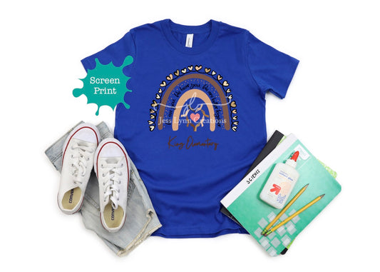2021 King Elementary Boho Rainbow Short Sleeve Shirt