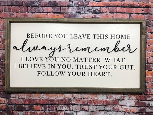 {MTO} Before You Leave This Home Farmhouse Sign