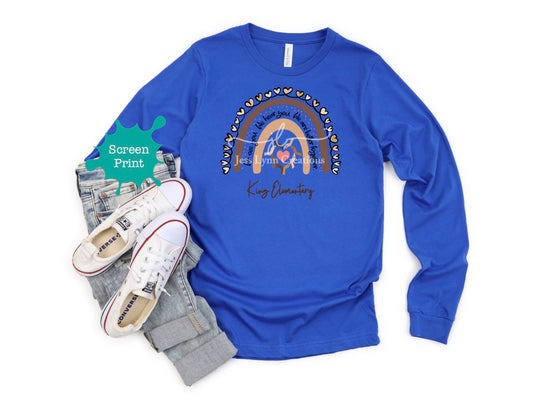 2021 King Elementary Boho Rainbow Long Sleeve Shirt