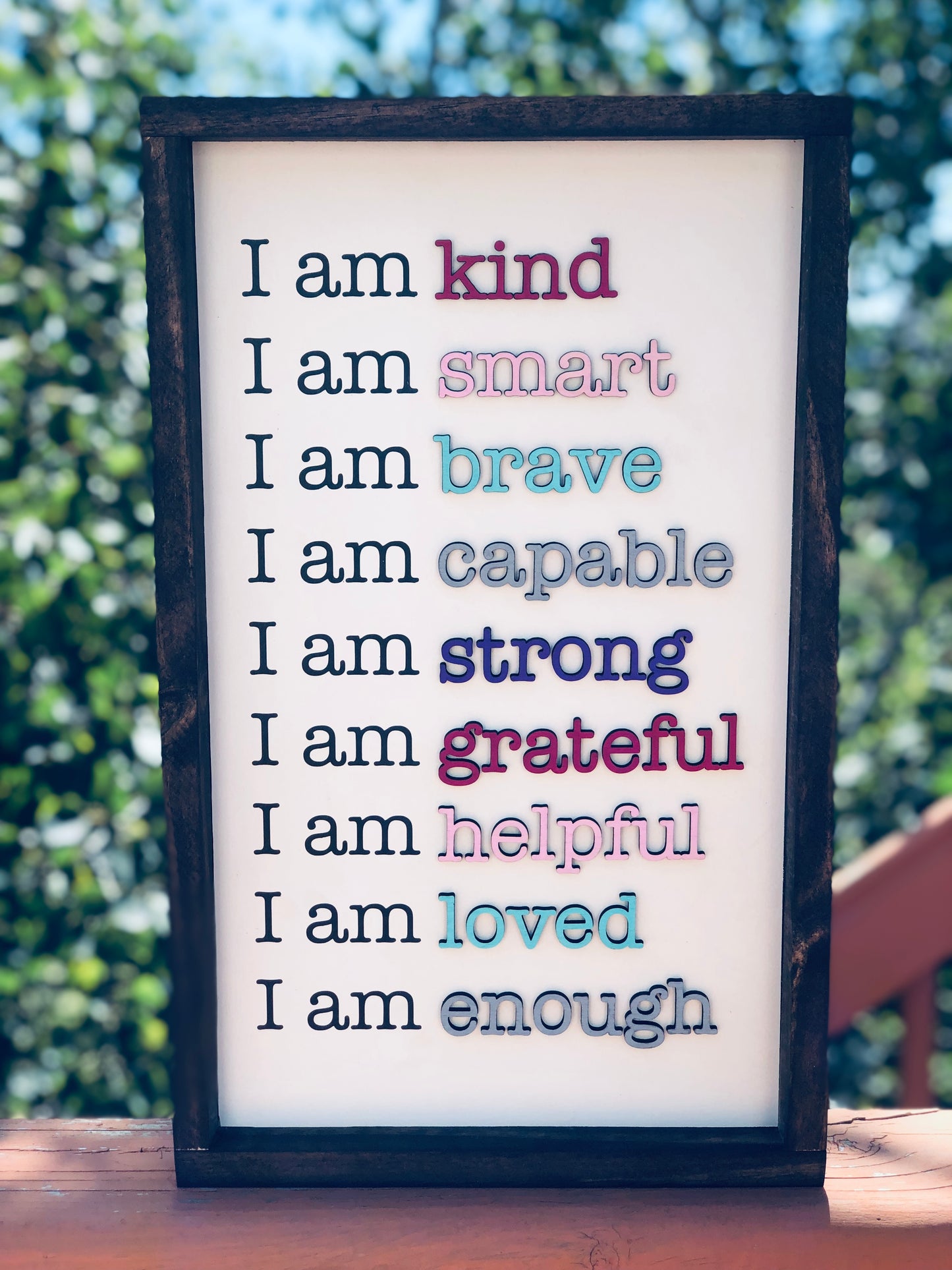 Child's Empowering Affirmation Farmhouse Sign