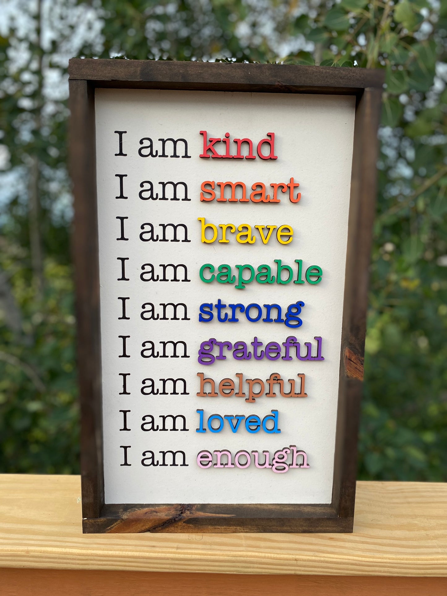 Child's Empowering Affirmation Farmhouse Sign
