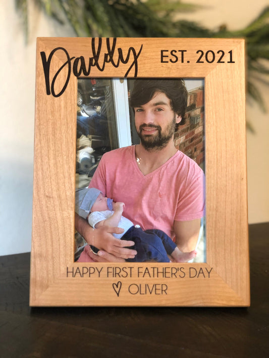 {MTO} Daddy's First Father's Day Engraved Frame